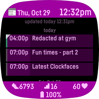 my agenda fitbit app